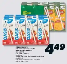 IGA Oasis fruit juice or nectar or iced tea offer