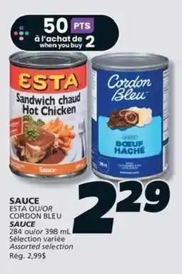 IGA Esta ou/or cordon bleu sauce offer