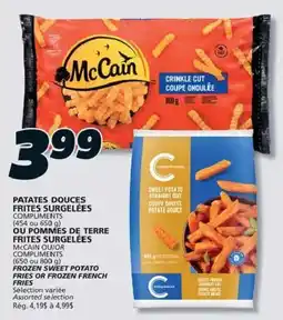 IGA McCain frozen sweet potato fries or frozen french fries offer