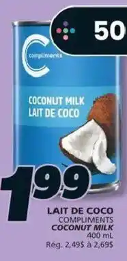 IGA Compliments coconut milk offer