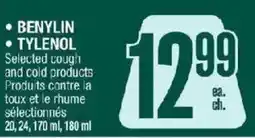 Jean Coutu Benylin Tylenol selected cough and cold products offer