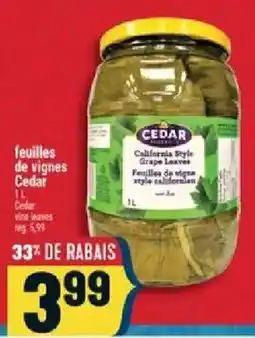 Marché Adonis Cedar grape leaves offer