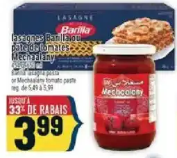 Marché Adonis Barilla lasagne pasta offer