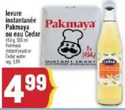 Marché Adonis Pakmaya levure instantanée ou eau Cedar offer