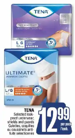 Jean Coutu Tena selected leak-proof underwear offer