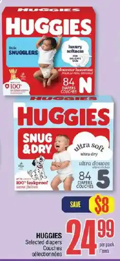 Jean Coutu Huggies selected diapers offer