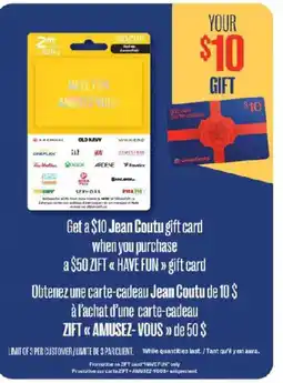 Jean Coutu Jean Coutu gift card offer