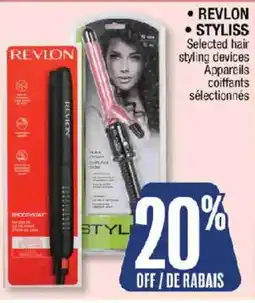 Jean Coutu Revlon stylists selected hair styling devices offer