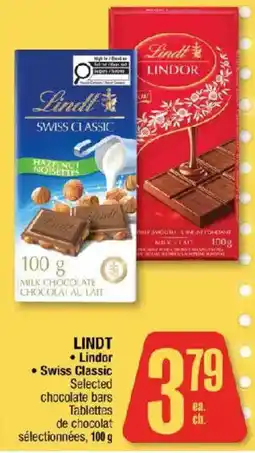 Jean Coutu Lindt Lindor Swiss Classic chocolate bars offer