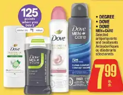 Jean Coutu Dove men+care selected antiperspirants and deodorants offer