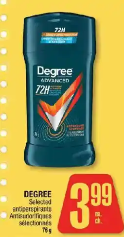 Jean Coutu Degree selected antiperspirants offer