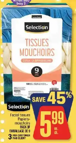 Jean Coutu Selection facial tissues offer