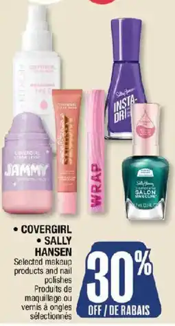 Jean Coutu Covergirl sally hansen selected makeup and nail polishes offer