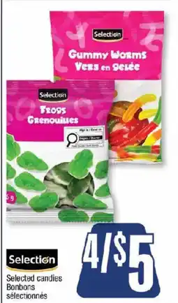 Jean Coutu Selection selected candies offer