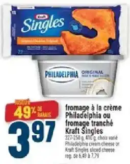 Marché Adonis philadelphia cream cheese or kraft singles sliced cheese offer