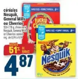 Marché Adonis Céréales Nesquik, General Mills ou Cheerios offer
