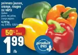 Marché Adonis poivrons jaunes, orange, rouges ou verts offer