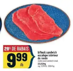 Marché Adonis bifteck sandwich escalope intérieur de ronde offer