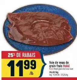 Marché Adonis foie de veau de grain frais Halal offer