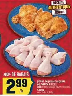 Marché Adonis Adonis chicken drumsticks regular or marinated offer