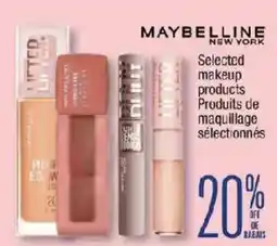 Jean Coutu Maybelline New York selected makeup products offer