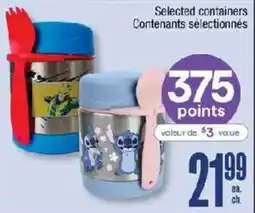 Jean Coutu Selected containers offer