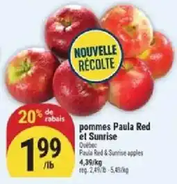 Marché Adonis Paula Red & Sunrise apples offer