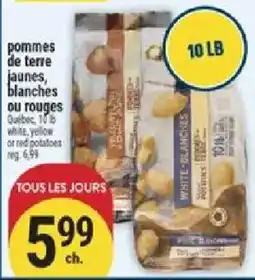Marché Adonis white yellow or red potatoes offer