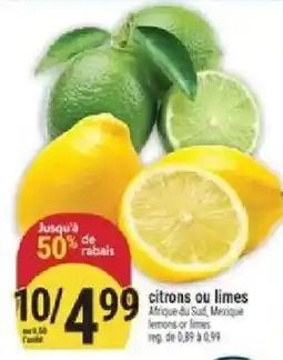 Marché Adonis citrons ou limes offer