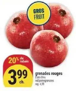 Marché Adonis grenades rouges offer