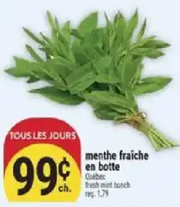 Marché Adonis menthe fraiche en botte offer
