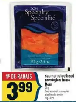 Marché Adonis Dom saumon steelhead norvégien fumé offer