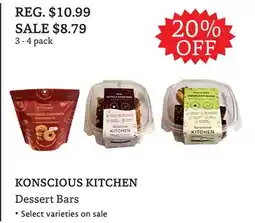 The Big Carrot KONSCIOUS KITCHEN Dessert Bars offer