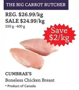 The Big Carrot CUMBRAE'S Boneless Chicken Breast offer