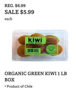 The Big Carrot ORGANIC GREEN KIWI 1 LB BOX offer