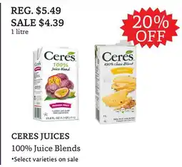 The Big Carrot CERES JUICES 100% Juice Blends offer
