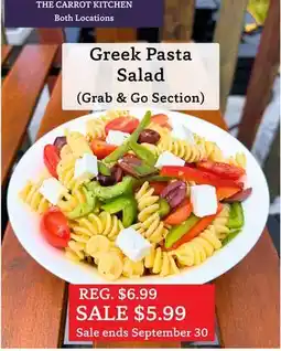 The Big Carrot Greek Pasta Salad offer