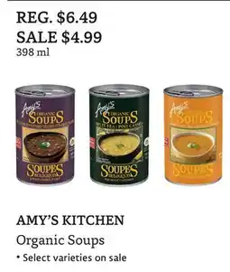 The Big Carrot AMY'S KITCHEN Organic Soups offer