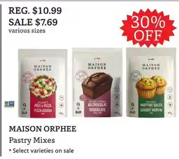 The Big Carrot MAISON ORPHEE Pastry Mixes offer