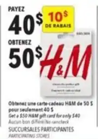 Familiprix H&M gift card offer