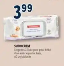Familiprix Sudocrem pure water wipes for baby offer