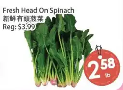 Fresh Palace Supermarket Fresh Head On Spinach offer