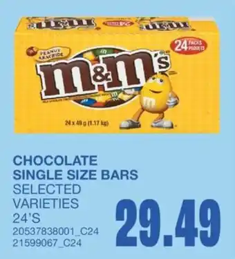 M&M'S chocolate single size bars