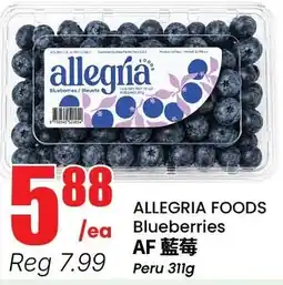 Btrust Supermarket Allegría Blueberries offer