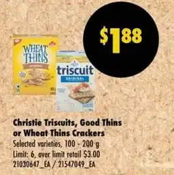 Wholesale Club Christie triscuits good thins or wheat thins crackers offer