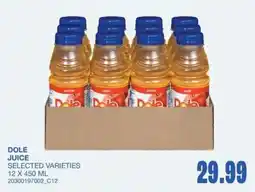 Wholesale Club Dole juice offer