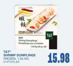Wholesale Club T&T Shrimp Dumplings offer