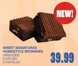 Wholesale Club Sweet Signatures Homestyle Brownies offer