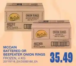 Wholesale Club McCain battered or beefeater onion rings offer