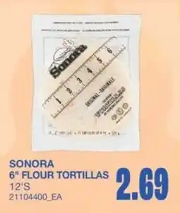 Wholesale Club Sonora 6" flour tortillas offer